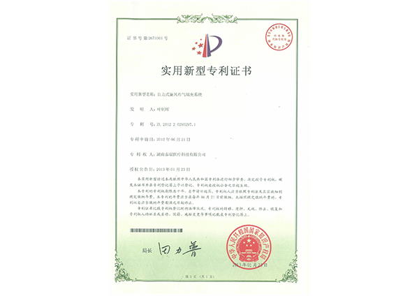 實用新型專利證書-自力式旋風(fēng)布氣技術(shù)